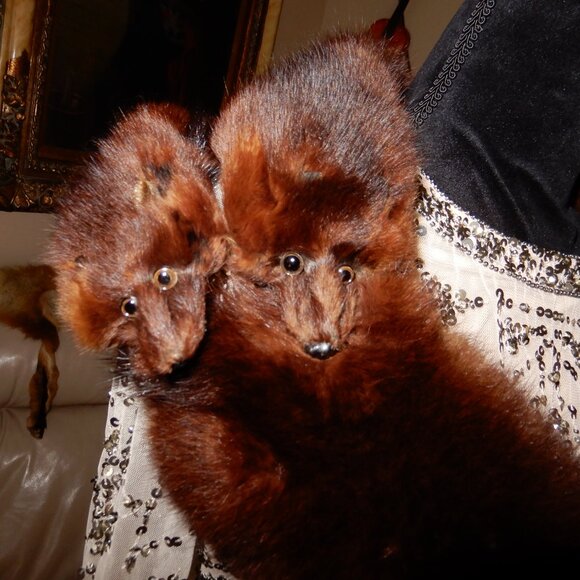 Vtg.1940's /1950's Genuine Mink Shawl - Picture 3 of 8